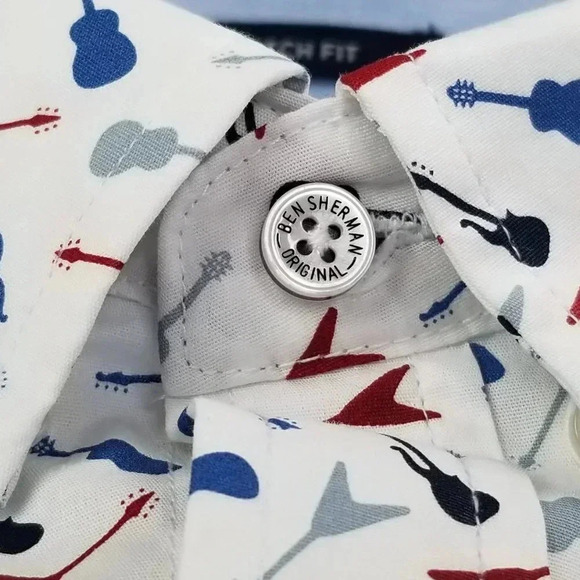 Ben Sherman Logo Tag Soho Slim Stretch Fit Guitar - Picture 5 of 9